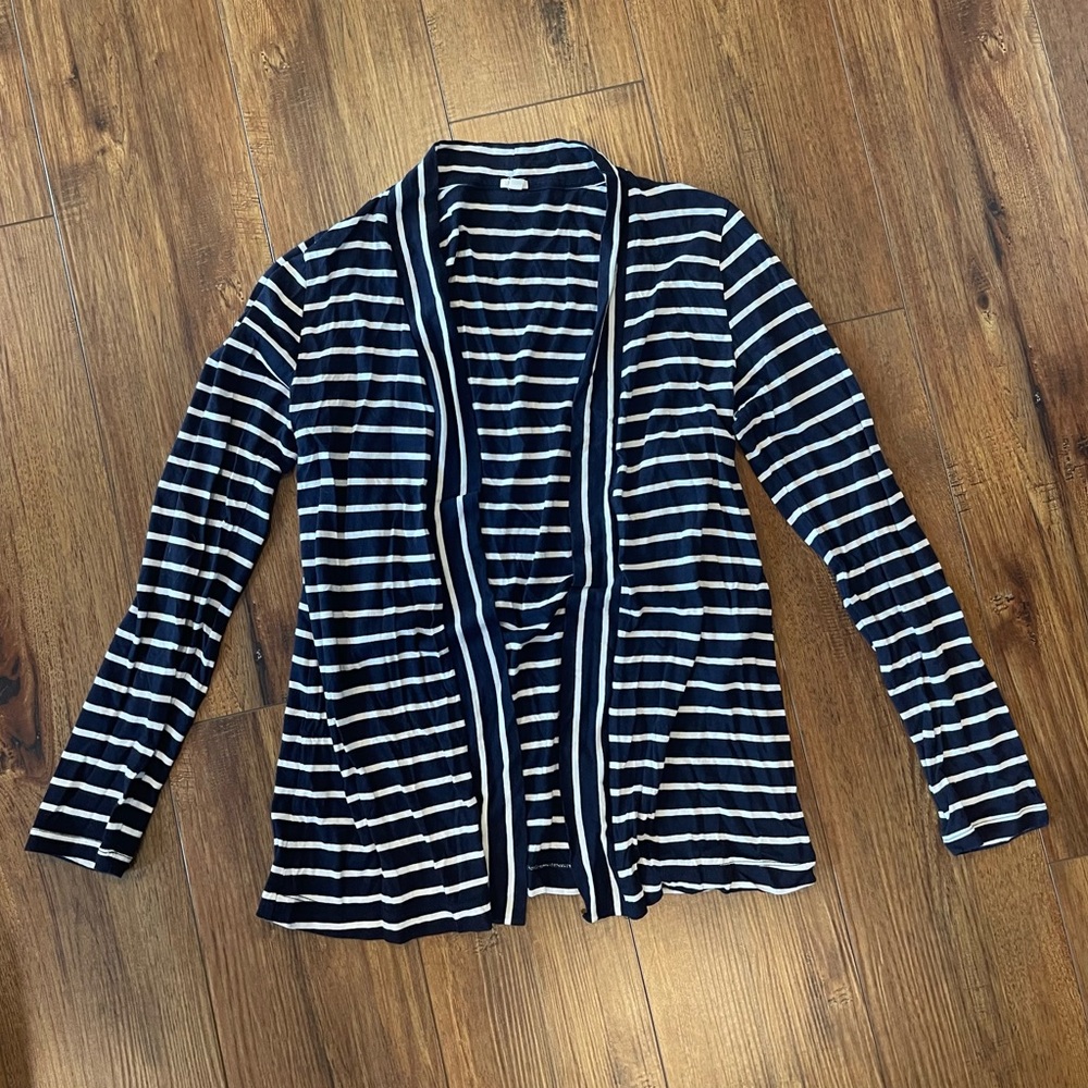Striped Nav and White Women's Sweater